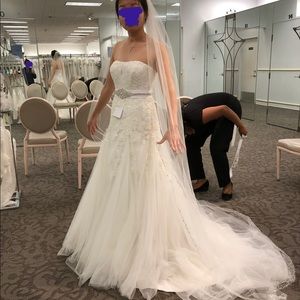 David’s bridal Tulle wedding dress, sz 4